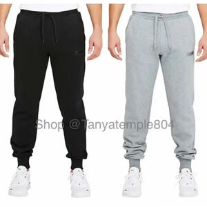 Puma Mens Fleece Pants, 2 Pack XL Gray Black